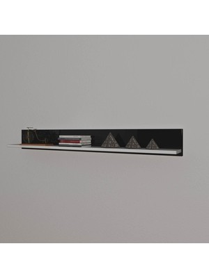 Decoraktiv 116 Cm. Raf Mdf - Beyaz - Siyah