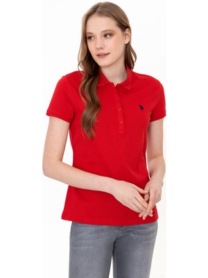 U.S. Polo Assn. Kadın Kırmızı Basic T-Shirt 50246272-VR171