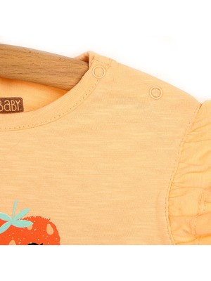 Hello Baby Hello Berry Kız Bebek Kolları Modelli Tshirt- Fırfırlı Şort