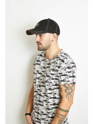 Bay Şapkacı Dikişli Erkek Kep 5467 Siyah