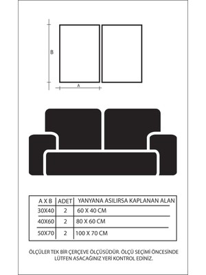 Linacci Ikili Siyah Alüminyum Metal Çerçeveli Camlı Poster Tablo Seti