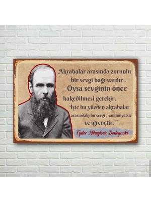 Trend Poster Dostoyevski Retro Ahşap Poster
