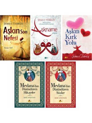 Mevlana Seti - 5 Kitap - Mevlana Celaleddin-I Rumi, Mevlevilik, Tasavvuf, Semavi, Islam, Dini, Allah cc