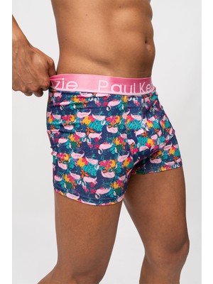 Paul Kenzie Unique Effect Desenli Erkek Boxer - Flamingo