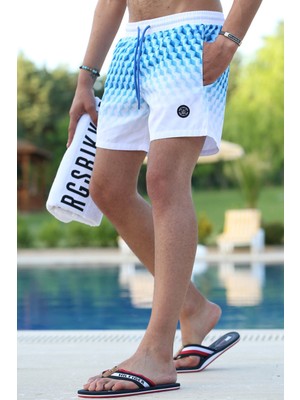 Madmext Mavi Basic Cepli Deniz Şortu 5778