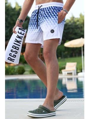 Madmext Lacivert Basic Cepli Deniz Şortu 5778