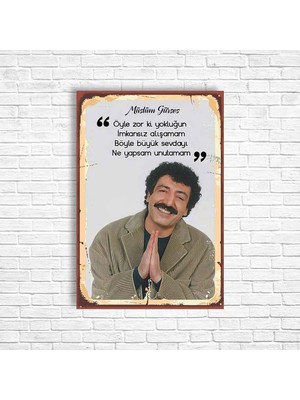 Trend Poster Müslüm Gürses Retro Ahşap Poster