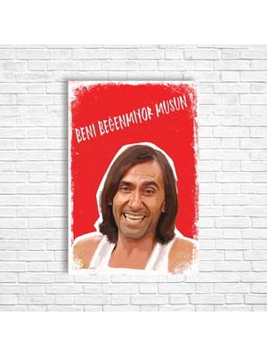 Trend Poster Gaffur Beni Beğenmiyor Musun? Retro Ahşap Poster