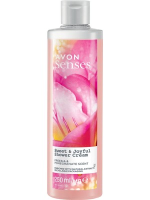 Avon Senses 250 ml Krem Duş Jeli Frezya ve Nar Kokulu Yumuşak Etki ile Harika Deneyim