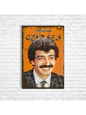 Trend Poster Müslüm Gürses Retro Ahşap Poster