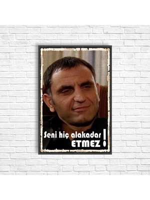 Trend Poster Kurtlar Vadisi Memati Retro Ahşap Poster