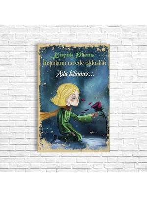 Trend Poster Küçük Prens Retro Ahşap Poster