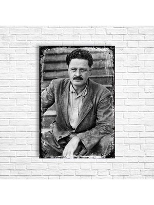 Trend Poster Nazım Hikmet Retro Ahşap Poster