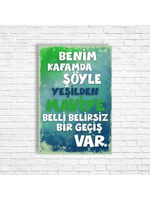 Trend Poster Belli Belirsiz Bir Geçiş Var Retro Ahşap Poster