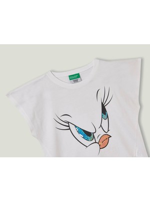 Benetton Tweety Baskılı Tshirt