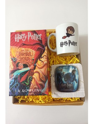 Alanç Harry Potter Kitap Görünümlü Kilitlenebilir Gizli Kasa, Kupa, Bardak Altlığı Hediye Seti