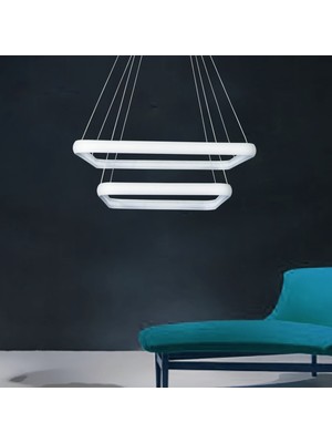 Triolux TRA30013 Eco 60*60 cm LED Avize Sarkıt Ovalköşe Vısgraat - Işık Rengi 4000K Doğal Beyaz