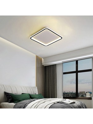 Triolux LED Avize Plafonyer Basıs TR2A009 30*30cm - Boya Rengi:Siyah - Işık Rengi:3000K Sıcak Beyaz