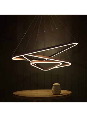 Triolux TRA30047 Eco Ø80 cm LED Avize Sarkıt 3trıgon - Işık Rengi 3000K Sıcak Beyaz