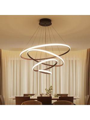 Triolux TRA30104 Eco Ø100 cm LED Avize Sarkıt Mını4 - Işık Rengi 3000K Sıcak Beyaz