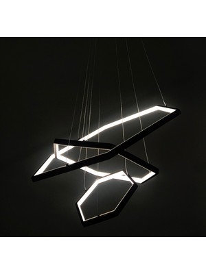 Triolux TRA30034 Eco Ø70 cm LED Avize Sarkıt Üç6gen - Işık Rengi 4000K Doğal Beyaz