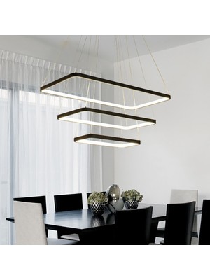 Triolux TRA30067 Eco 80*50 cm LED Avize Sarkıt Ovalköşe Üç4gen - Işık Rengi 3000K Sıcak Beyaz