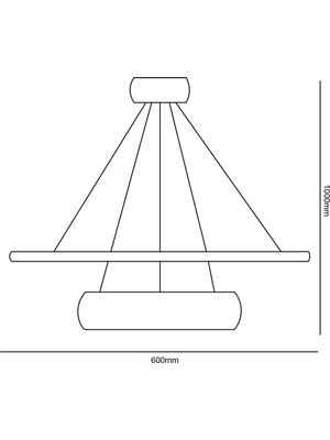 Triolux TRA34202 Eco 60 cm LED Avize Sarkıt Drumbelt - Işık Rengi 4000K Doğal Beyaz