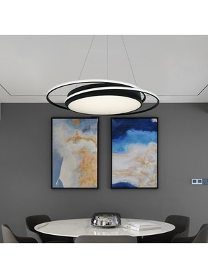 Triolux TRA36503S Eco 58*50 cm LED Avize Sarkıt DRUM2BELT - Işık Rengi 4000K Doğal Beyaz