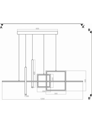 Triolux TRA32046 Eco 120 cm LED Avize Sarkıt Mıxte - Işık Rengi 3000K Sıcak Beyaz