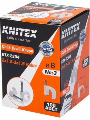 Knitex Çivili Kroşe 100'lü No3 KTX-2304 4000