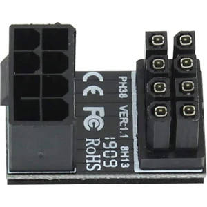 ATX 8pin (Erkek) To 8pin (Dişi) W Tipi Ekran/Grafik Kartları Için 180 Derece Açı Dönüştürücü Adaptör