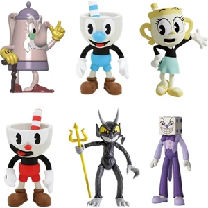6 Adet Cuphead Mugman Dekoratif Süs Oyuncak (Yurt Dışından)