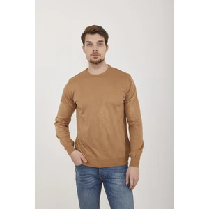 Mentality  Erkek Bisiklet Yaka Camel Triko Basic Camel