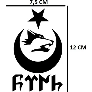 Türk Göktürk Bozkurt Oto Sticker
