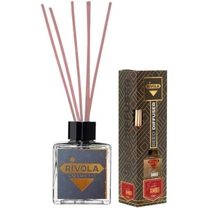 Amber Bambu Çubuklu Cam Şişe Koku