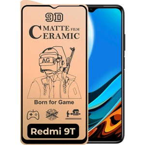 Xiaomi Redmi 9t Ekran Koruyucu Mat Seramik Nano Esnek Tam Kaplayan Parmak Izi Yapmaz Tasarım