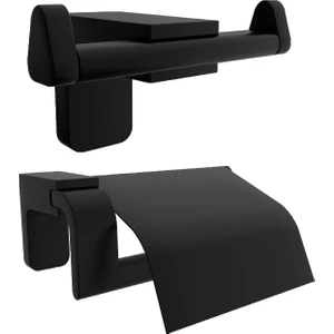 Siyah Lux 2'li Banyo Seti