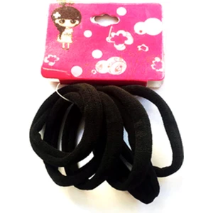 6'lı Orta Boy Siyah Havlu Lastik Toka