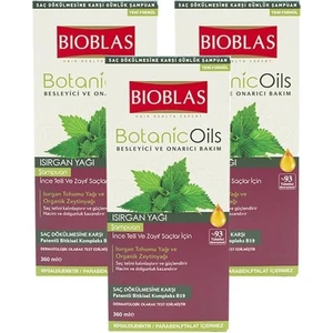 Botanic Oils Şampuan Isırgan Yağı Ince Telli & Zayıf Saçlar Için Şampuan 360 ml x 3 Adet
