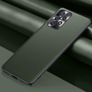 Samsung Galaxy A23 5g / 4g Yeşil Için Düz Cilt Deri Kasa