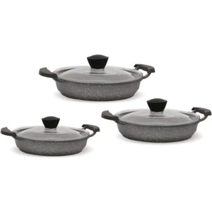 D5001 6 Parça Granit Omlet Set Gri