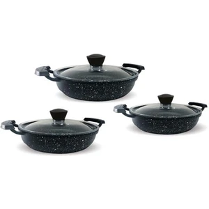 D5001 6 Parça Granit Omlet Set Siyah