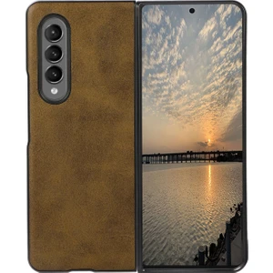 YKD Store Samsung Galaxy Z Fold4 Yeşil İçin 2 Renkli Buzağı Doku Telefon Kılıfı (Yurt Dışından)