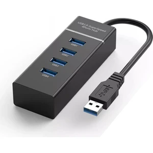 PrimeX Plus PX-3010 USB Hub, 4 Port USB 3.0 Çoklayıcı, USB Çoklayıcı Siyah
