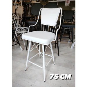 Sandalye Shop Bar Sandalyesi 75 cm Beyaz