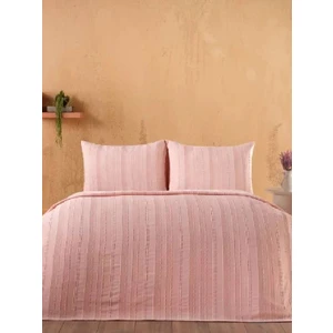 Doqu Home Calısta Pıke Setı Cift Kişilik Pudra