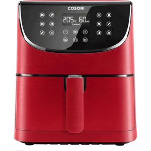 Premium XXL 5.8-Quart ( 5.5 Litre ) - 1700W Dokunmatik Panelli Yağsız AirFryer Fritöz - Kırmızı