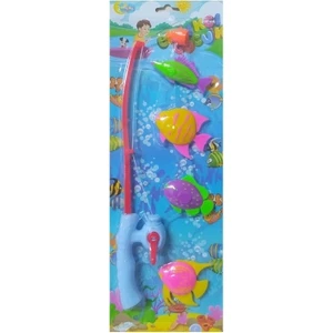 Brother Toys Mıknatıslı Balık Yakalama Oyunu 4 Balık ve Olta Seti