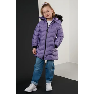 Yakası Suni Kürklü Kapüşonlu Şişme Mont Kız Çocuk MONT 5766041