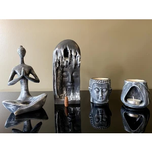 Talya Art Design Yeni Talya Art Design 4 Parça Namaste Mumluk, Tütsülük, Buddha ve T.a.d. Buhurdanlık Seti.